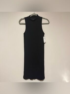 Klassy Network Ribbed Mock Neck Dress